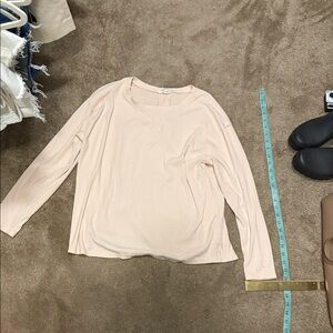 Caslon Women's Light Pink Long Sleeve Top